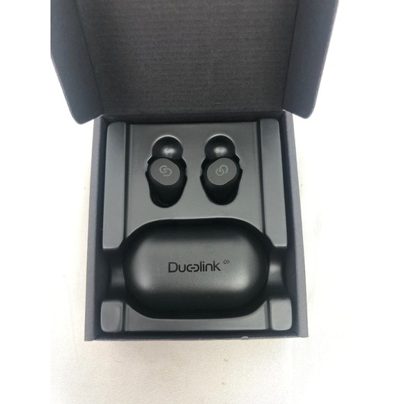 DUOLINK X2 TRUE WIRELESS EARBUDS BLACK NIB - Picture 1 of 8